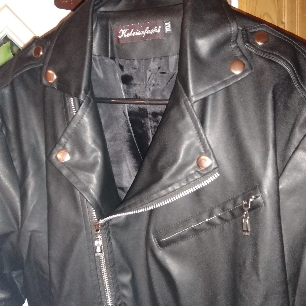Biker style jacket black XL new!!!!!